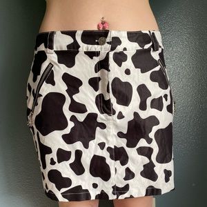 Cow print skirt